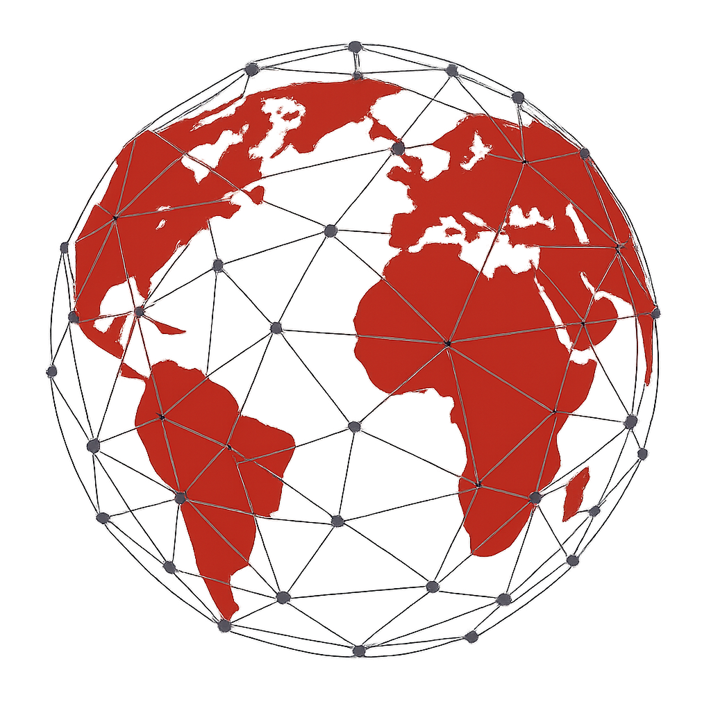 Globe terrestre avec réseau de connexions